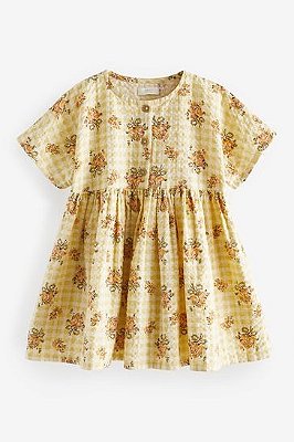 VESTIDO NEXT BABY - FLORAL AMARELO - MENINA