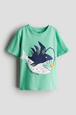 CAMISETA MANGA CURTA H&M - "ANGLERFISH" - MENINO