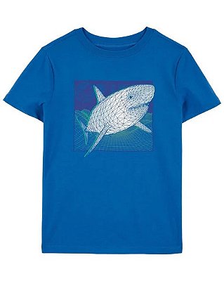 CAMISETA MANGA CURTA CARTER'S - TUBARÃO AZUL - MENINO
