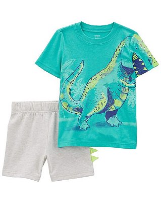 CONJUNTO VERÃO 2 PEÇAS CARTER'S - DINOSSAURO 3D - MENINO