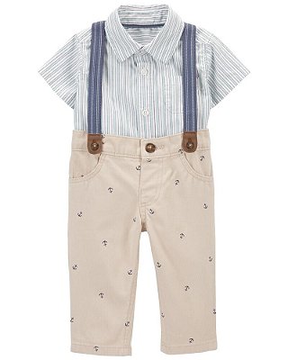 CONJUNTO SUSPENSÓRIO CARTER'S - ÂNCORA LISTADO - MENINO
