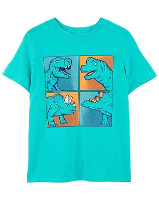CAMISETA MANGA CURTA CARTER'S - DINOSSAUROS VERDES - MENINO
