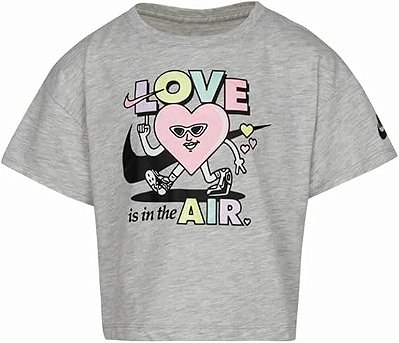 CAMISETA MANGA CURTA NIKE - CORAÇÃO - MENINA