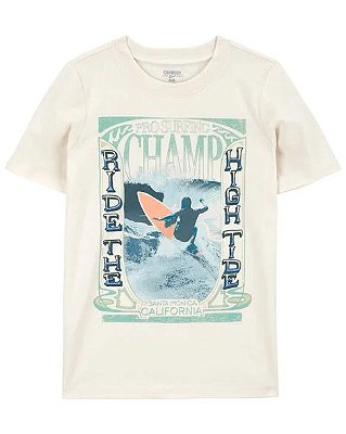 CAMISETA MANGA CURTA OSHKOSH -  SURF CALIFORNIA - MENINO