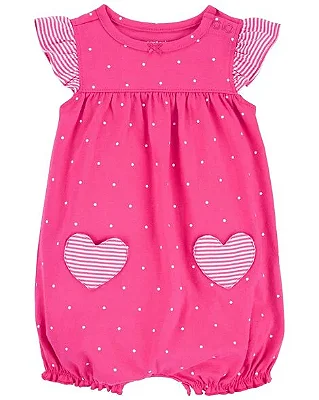 MACACÃO ROMPER CARTER'S - ROSA POÁ - MENINA