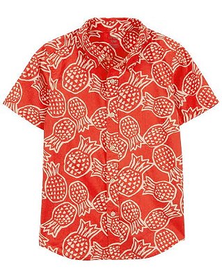 CAMISA MANGA CURTA CARTER'S - ABACAXI LARANJA - MENINO
