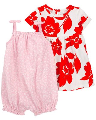 VESTIDO E ROMPER CARTER'S - FLORAL - MENINA