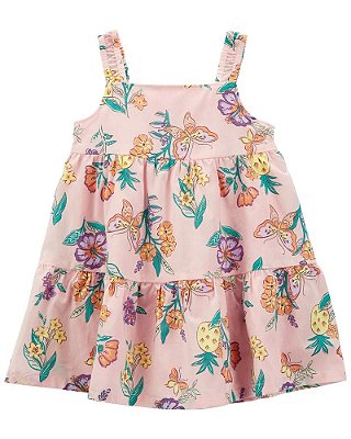 VESTIDO CARTER'S - FLORAL ROSA - MENINA