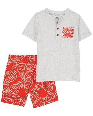 CONJUNTO VERÃO 2 PEÇAS CARTER'S - ABACAXI - MENINO
