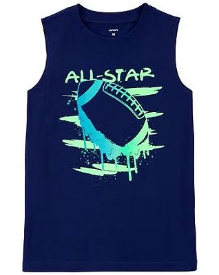 CAMISETA MANGA REGATA CARTER'S - ALL-STAR AZUL - MENINO