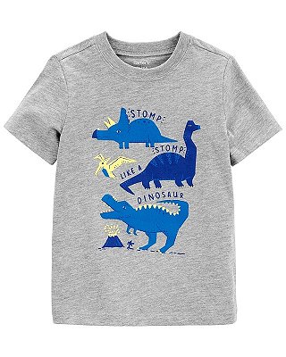 CAMISETA MANGA CURTA CARTER'S - DINO CINZA - MENINO