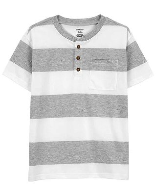 CAMISETA MANGA CURTA CARTER'S - CINZA LISTRADO - MENINO
