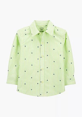 CAMISA MANGA LONGA CARTER'S - BARQUINHO VERDE - MENINO