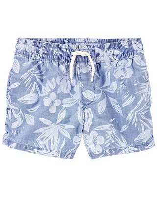 BERMUDA OSHKOSH - FLORAL AZUL - MENINO