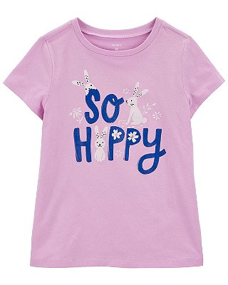 CAMISETA MANGA CURTA CARTER'S KIDS - SO HAPPY - MENINA