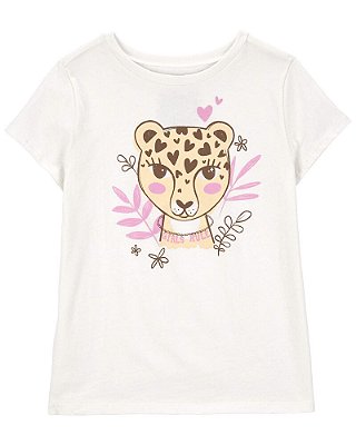 CAMISETA MANGA CURTA CARTER'S - ONÇA - MENINA