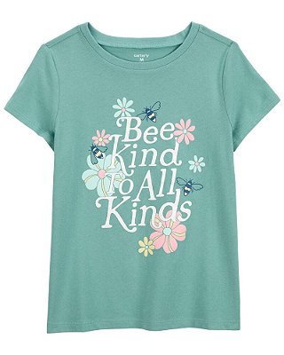 CAMISETA MANGA CURTA CARTER'S - BEE KIND TO ALL KINDS - MENINA