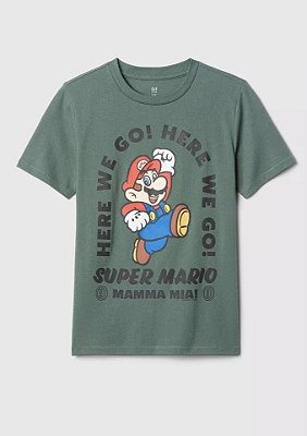 CAMISETA MANGA CURTA GAP KIDS - SUPER MARIO BROS - MENINO
