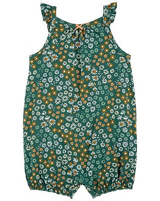 MACACÃO ROMPER CARTER'S - FLORAL VERDE - MENINA