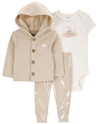 CONJUNTO 3 PEÇAS CARTER'S - GRILINHO - UNISSEX