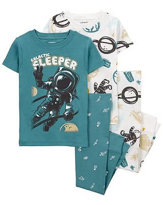 PIJAMA 4 PEÇAS CARTER'S - ASTRONAUTA - MENINO