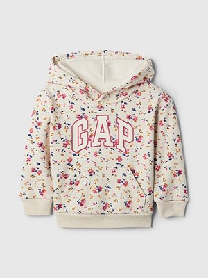 MOLETOM FLANELADO GAP - LOGO FLORAL - MENINA