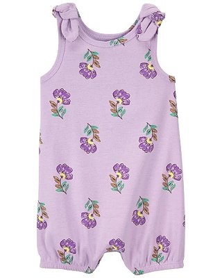 MACACÃO ROMPER CARTER'S - FLORES LILÁS - MENINA
