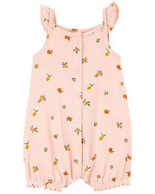 MACACÃO ROMPER CARTER'S - FLORES PESSEGO - MENINA