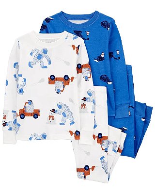 PIJAMA 4 PEÇAS CARTER'S - MONSTRINHO DO GELO - MENINO