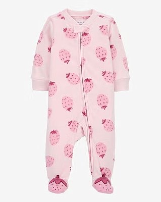 MACACÃO FLEECE CARTER'S - MORANGUINHO ROSA - MENINA