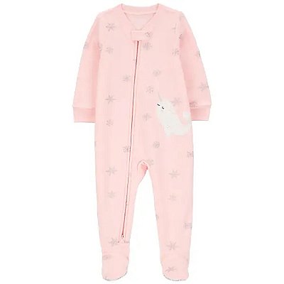 MACACÃO FLEECE CARTER'S - UNICÓRNIO MARINHO - MENINA
