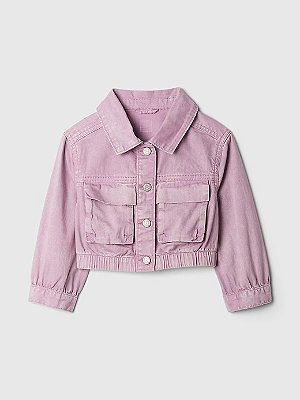 JAQUETA JEANS GAP - LILÁS - MENINA