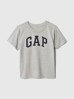 CAMISETA MANGA CURTA GAP - LOGO CINZA - MENINO