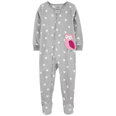 MACACÃO FLEECE CARTER'S - CORUJA CINZA - MENINA