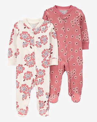 KIT 2 MACACÕES CARTER'S - FLORAL - MENINA