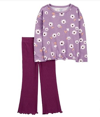 CONJUNTO 2 PEÇAS CARTER'S - FLORAL - MENINA