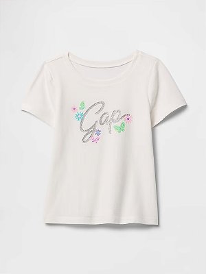 CAMISETA MANGA CURTA GAP - BORBOLETA BRANCO - MENINA