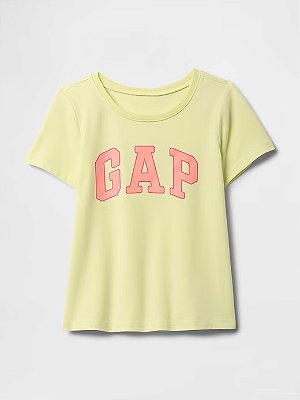 CAMISETA MANGA CURTA GAP - LOGO NEON - MENINA