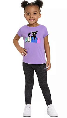 CONJUNTO 2 PEÇAS PUMA - ANIMAL PRINT - MENINA