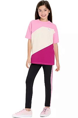 CONJUNTO 2 PEÇAS PUMA - ROSA - MENINA