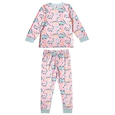 PIJAMA LONGO 2 PEÇAS KIDS TIP TOP  - DINA MODAL - MENINA