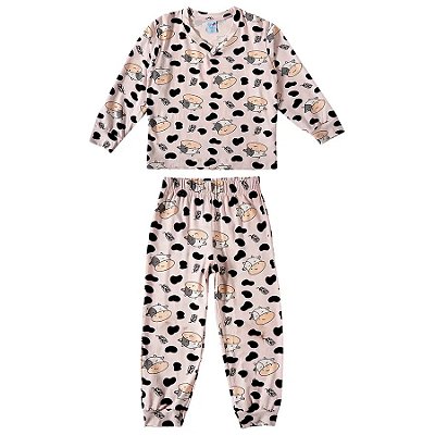 PIJAMA 2 PEÇAS KIDS TIP TOP - VAQUINHA - BRILHA NO ESCURO - MENINA