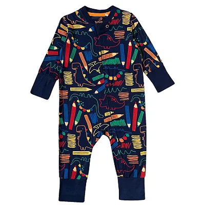 PIJAMA MACACÃO BEBÊ TIP TOP - PIJAMA - DINO RABISCO - MENINO