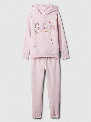 CONJUNTO FLANELADO 2 PEÇAS GAP KIDS - FLORAL ROSA - MENINA