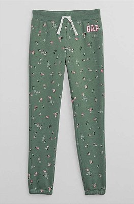 CALÇA MOLETOM GAP - FLORAL VERDE - MENINA