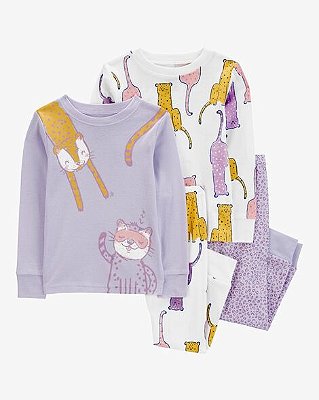 PIJAMA 4 PEÇAS CARTER'S - GATINHA - MENINA