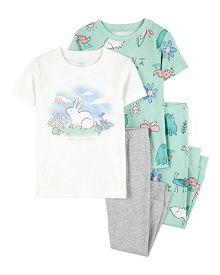 PIJAMA 4 PEÇAS CARTER'S - COELHINHA - MENINA