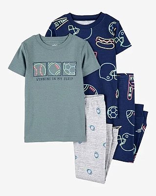 PIJAMA 4 PEÇAS CARTER'S - ESPORTERS - MENINO