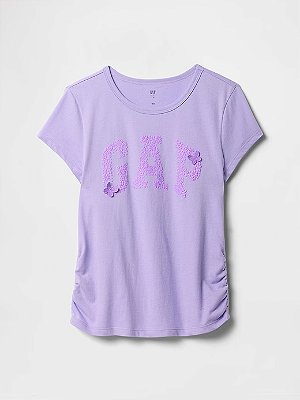 CAMISETA MANGA CURTA GAP KIDS- BORBOLETA LILÁS - MENINA