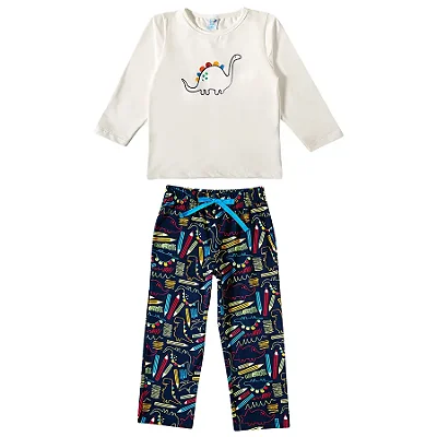 PIJAMA TÉRMICO TIP TOP - DINO RABISCO - MENINO
